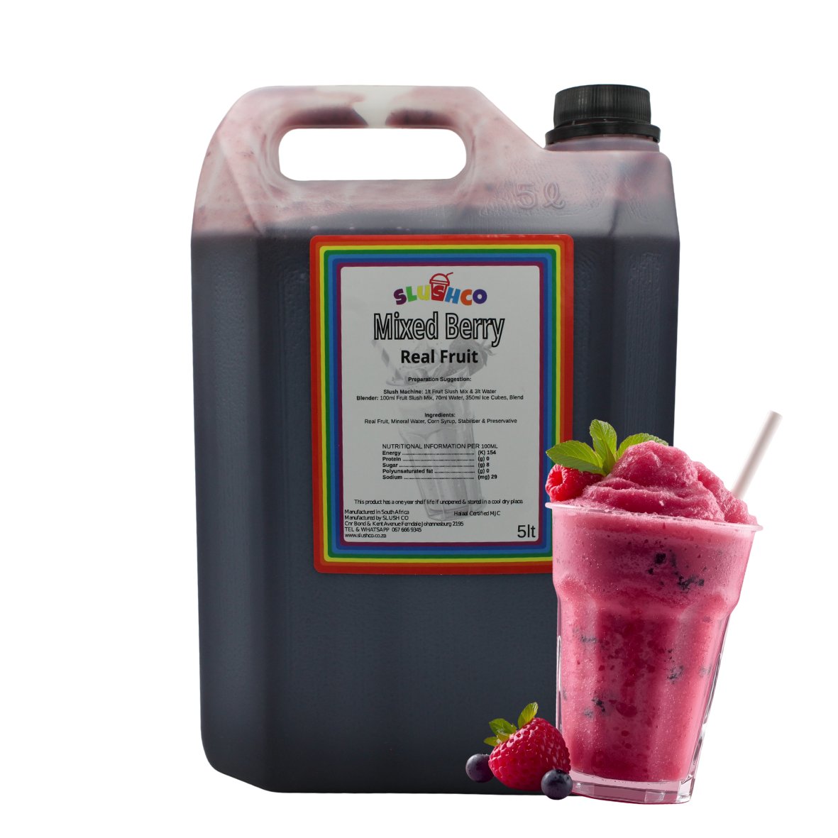 REAL FRUIT Mixed Berry Slush Syrup 5lt
