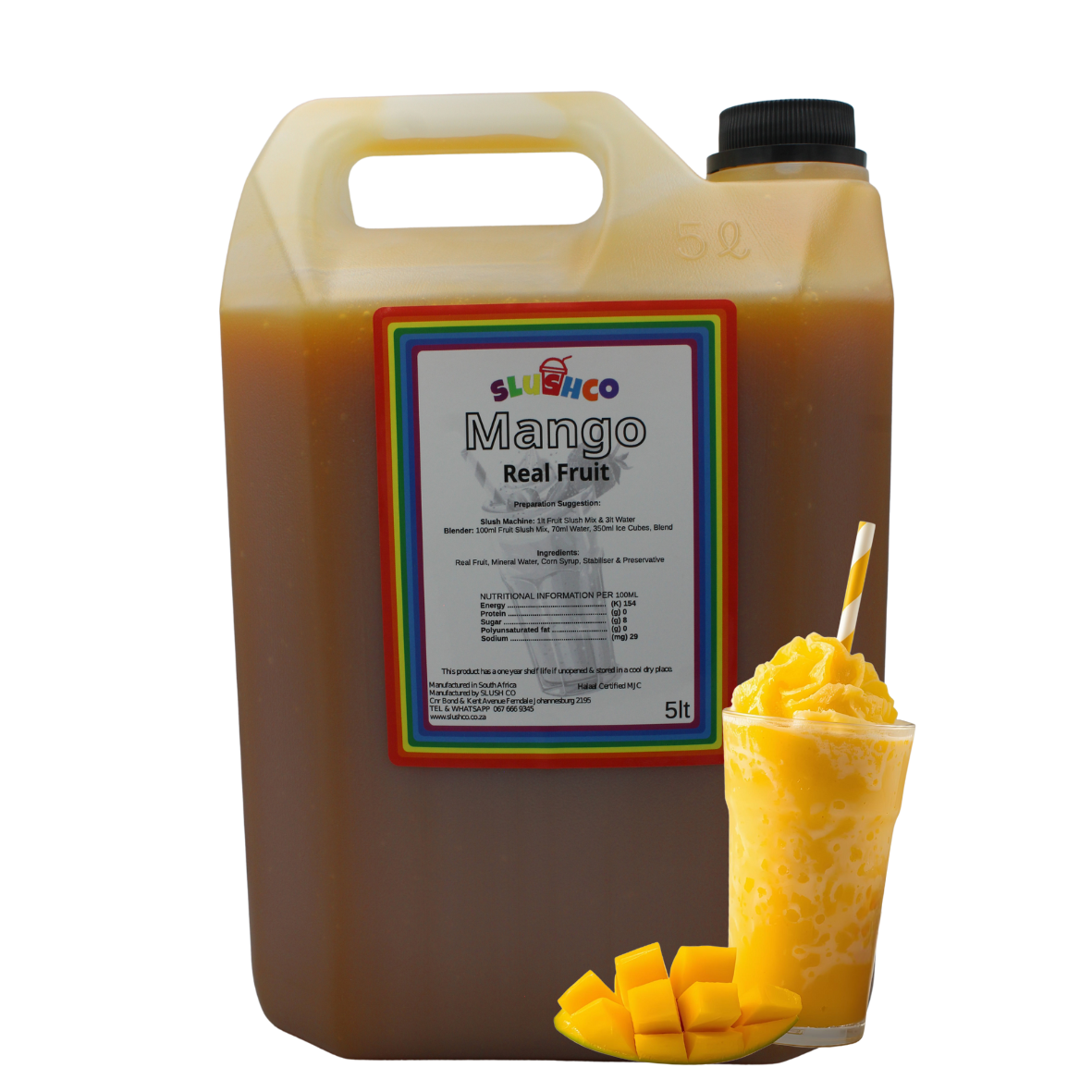 REAL FRUIT Mango Slush Syrup 5lt